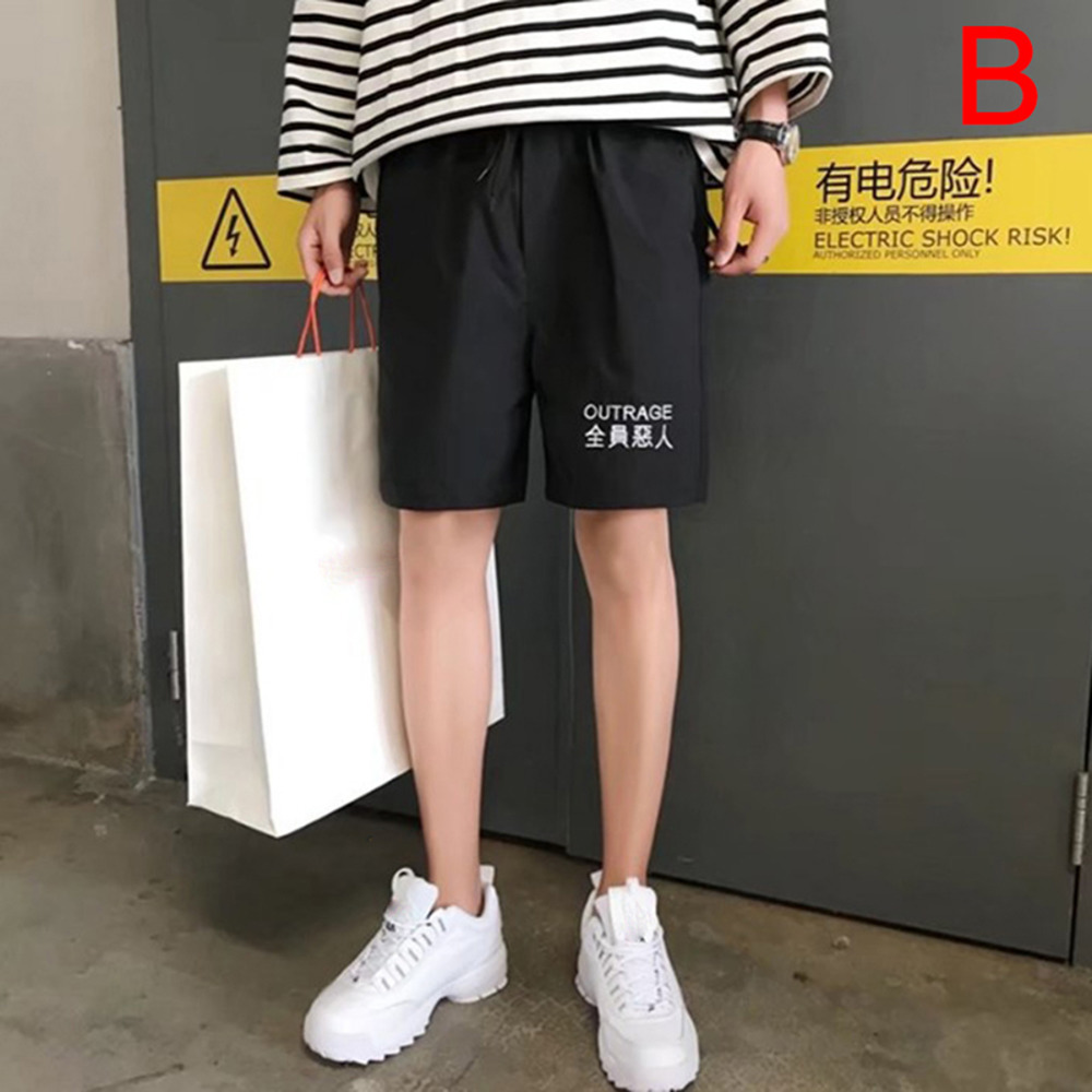 

Shorts Men Casual Beach Shorts Bottoms Elastic Waist Fashion Brand Boardshorts Size 2XL L0221