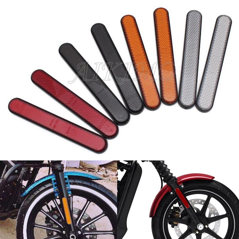 

Motorcycle Car Front Fork Leg Reflector Reflective Sticker Plastic Universal Fit For Harley Suzuki
