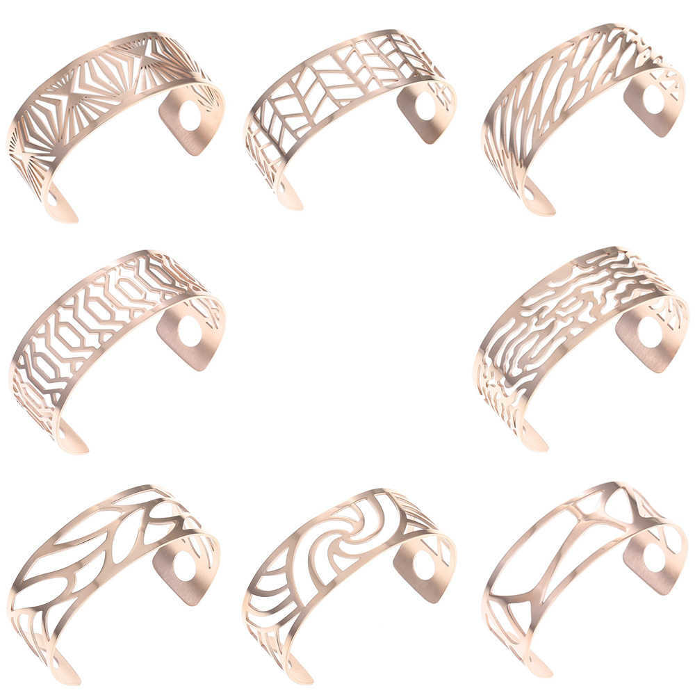 

Cremo Fashion Interchangeable Cuff Bracelet Manchette Femme Bijoux Diy Jonc Acier Inoxydable Bangle for Women Jewelry Q0720