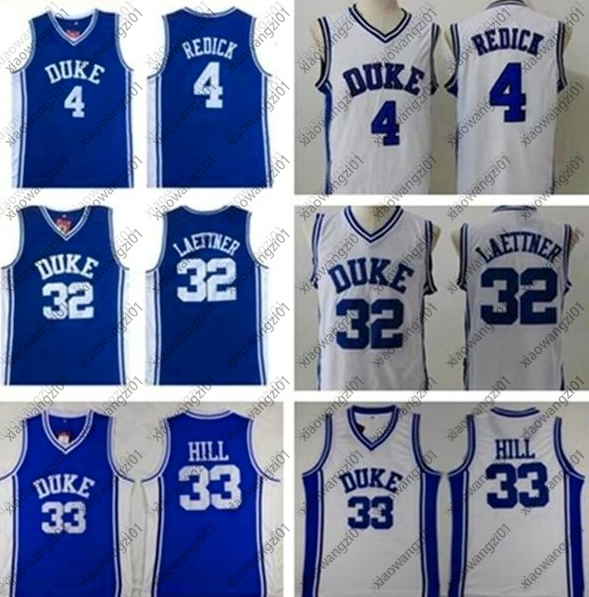 

Duke Blue Devils Jersey 4 JJ Redick jerseys 32 Christian Laettner 33 Grant Hill white All Stitched NCAA Basketball Wear