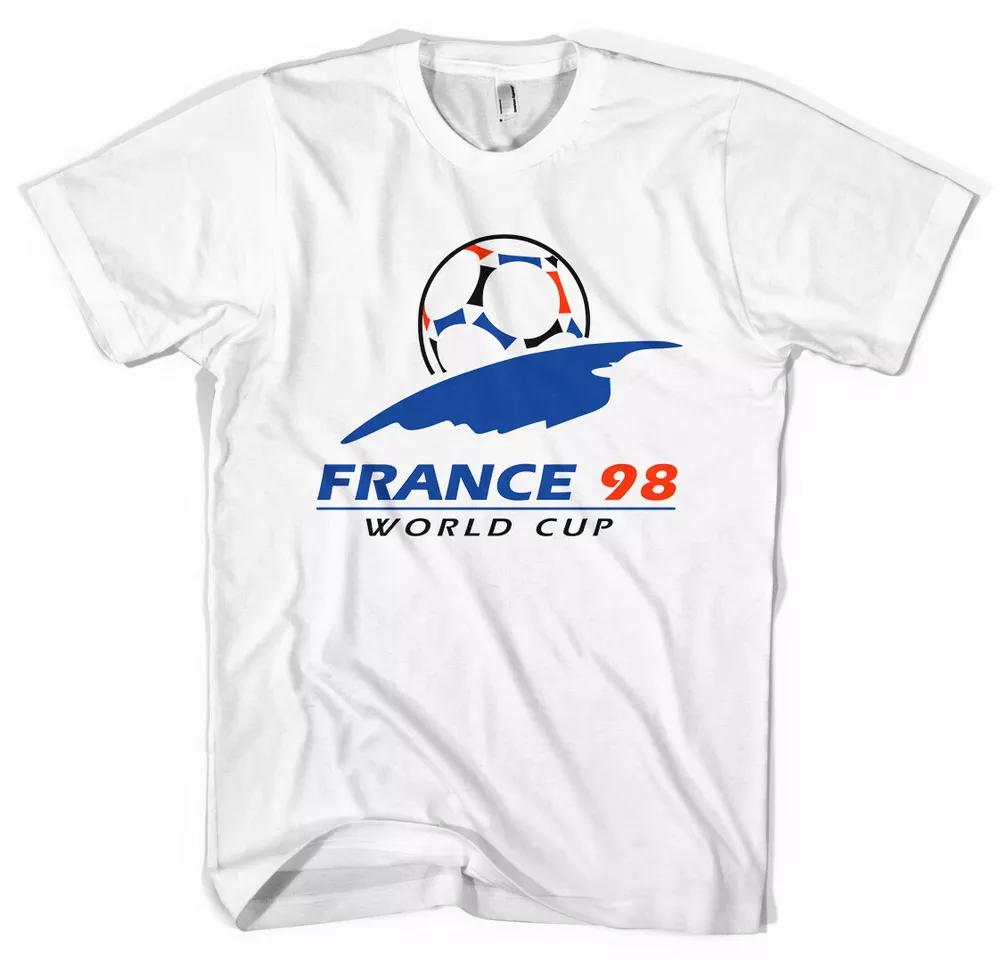 

NEW Logo World Cup France 98 Football T-Shirt All Sizes Colors, White;black