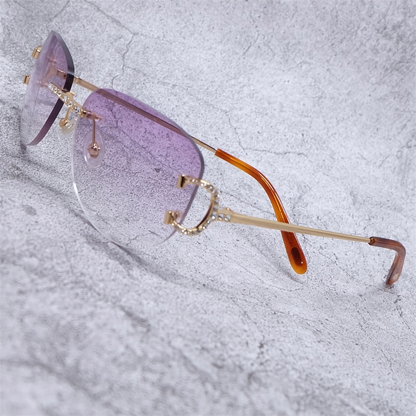 

Sunglasses Men Rhinestones French's Iced Out Fashion Sun Glasses Vintage Designer Luxury Eyewear Lentes De Sol Mujer