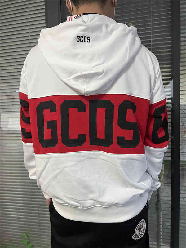

Gcds White Fashion Sweatershirt Trendy Pullover High Street Men's Women's Hoodie Autumn and Winter Mdd, Black