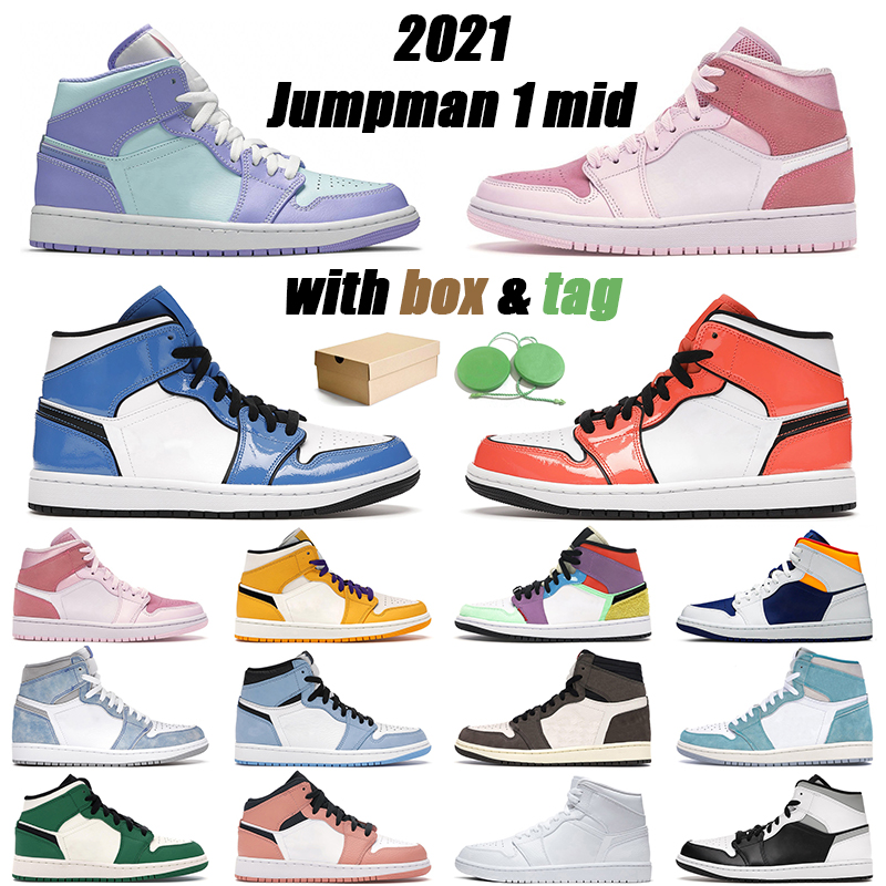 

purple pulse 1 mid basketball shoes digital pink signal blue turf orange 1s men women sneaker outdoor mens sports sneakers, # 41