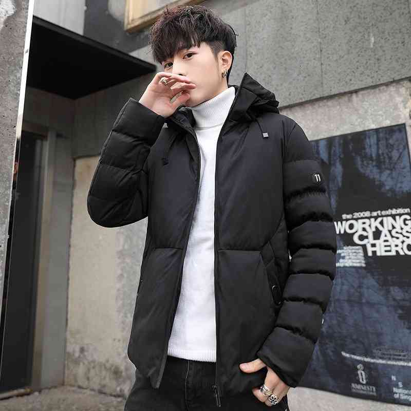 

Men's Down & Parkas Man Cotton Thickening Keep Warm -padded Clothes Self-cultivation Male Fund Even Hat Loose Coat V4jL# XQXG, 1# shoe box