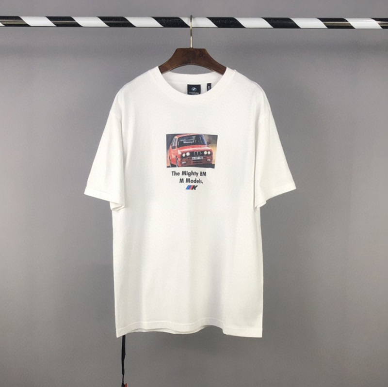 

2021 Europe American Vintage Mighty Models Car vehicle Photo Tee Skateboard Men t shirt Women Street skateboard Fashion cotton Tshirt, White;black