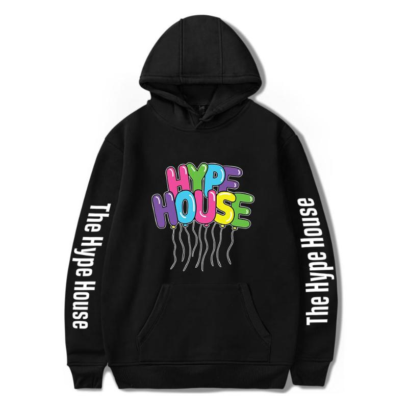 

Women's Hoodies & Sweatshirts The House Charli D'amelio Women/men Internet Celebrity Addison Rae Hoody Pullover Unisex Tracksuit Full, Black