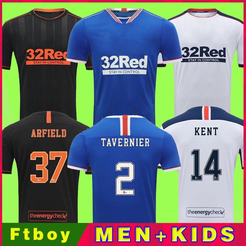 

2020 2021 Glasgow Rangers FC Soccer Jersey 20/21 Football Shirt Home Away Third DEFOE MORELOS KENT STEWART ARIBO ARFIELD Maillot de foot, Black;yellow