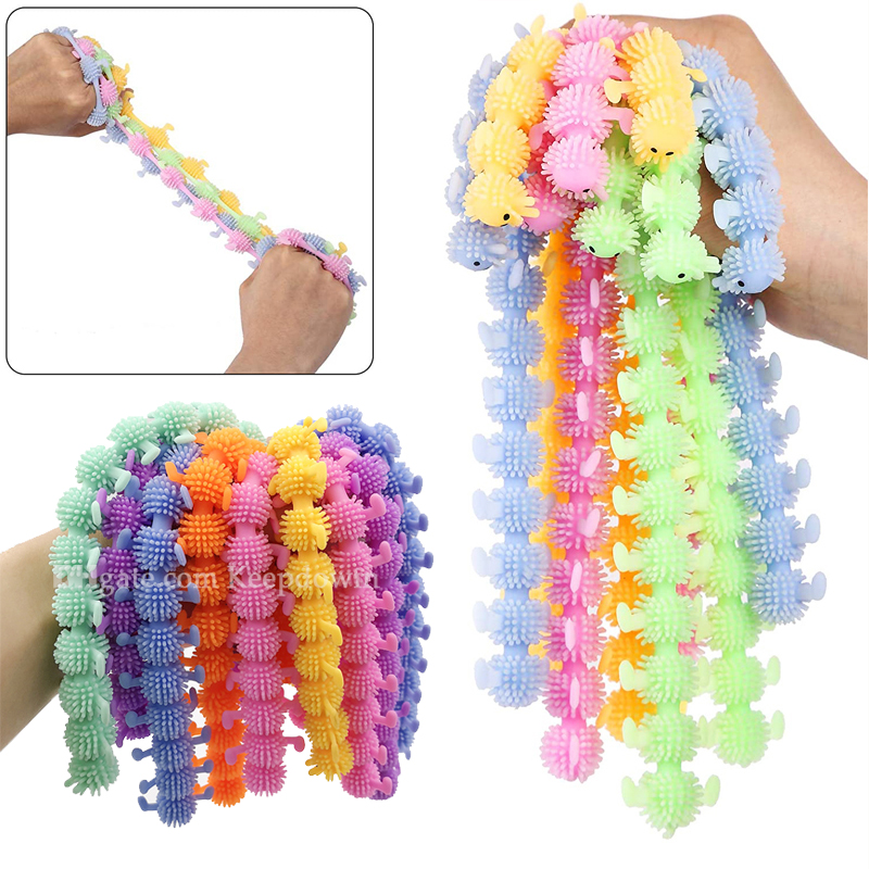 

Fidget Toys Stretchy String Sensory Toy for Stress Relief Anxiety Monkey Noodle Kids and Adults with ADD, ADHD, OCD or Autism