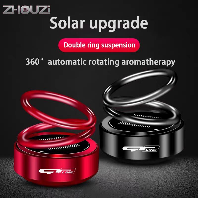 

Car Air Freshener Solar Auto Rotation Double Ring Scent Decor For 4008 5008 207 307 308 GT Line
