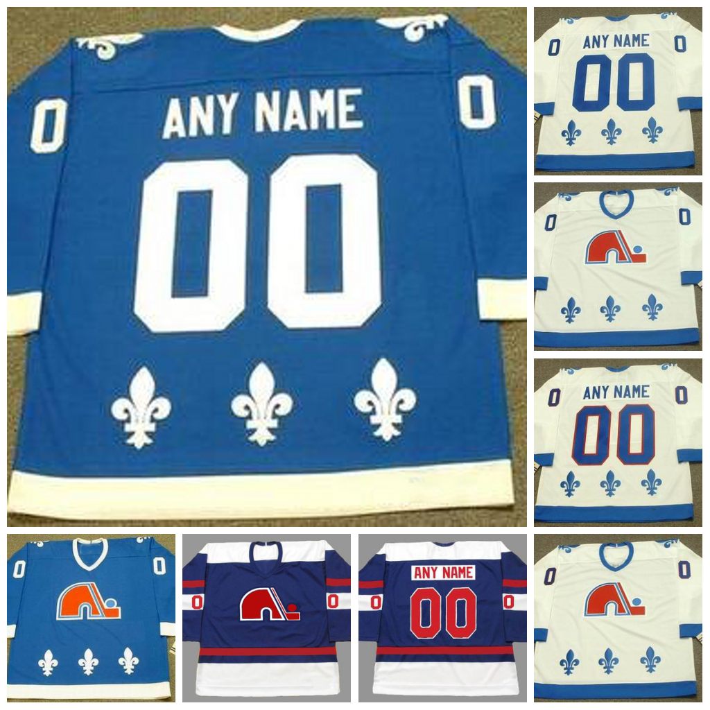 

Quebec Nordiques 1970's 1980's Hockey Jersey Custom Any Number And Name Jerseys All Stitched Mens Womens Youth Fast, Custom 00 1970's blue