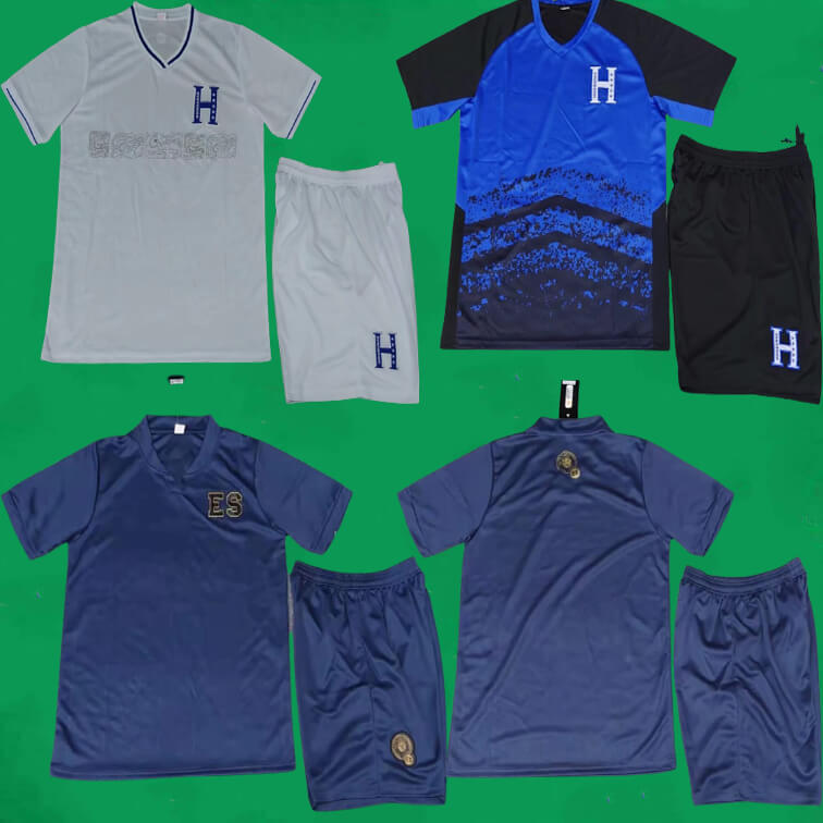 

2021 Honduras Soccer Jerseys Shorts Home Away Kits 21 22 El Salvador Football Shirts and Pants Grey Sets Men's Outdoor Sports Uniforms, Honduras home