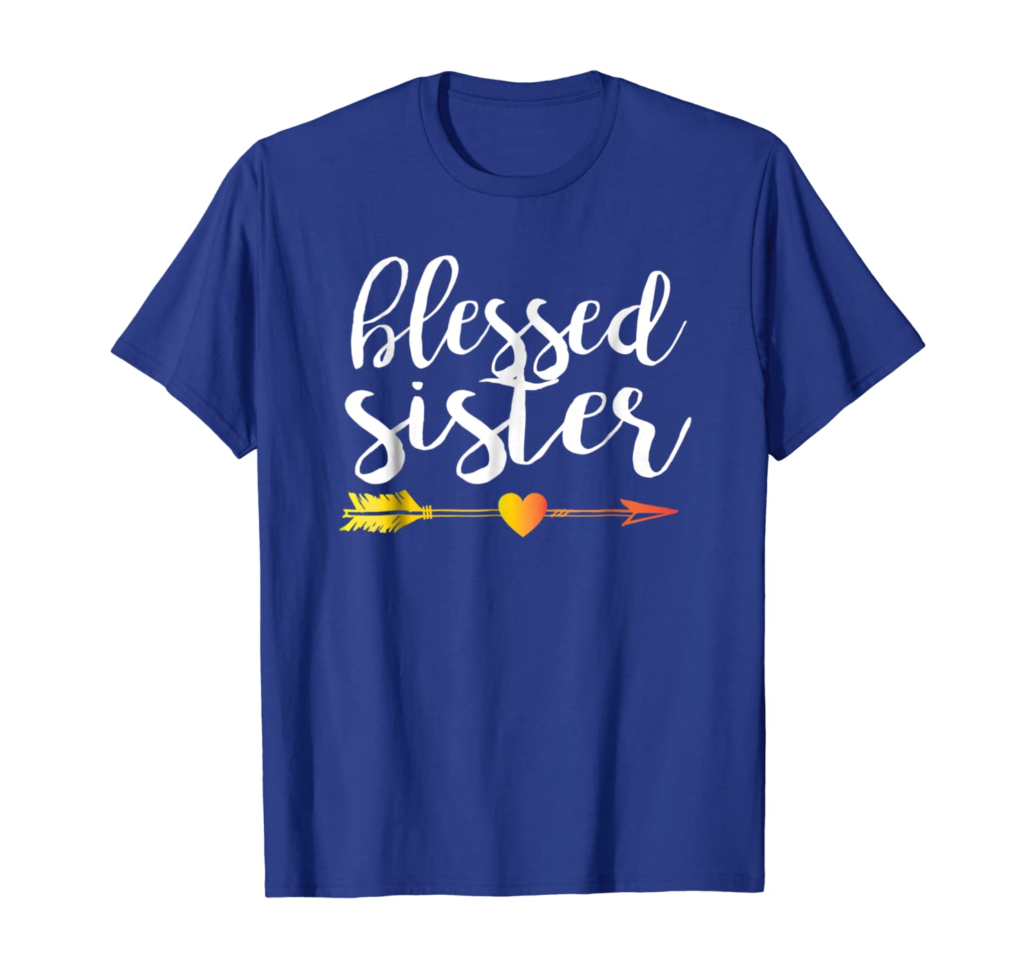 

Blessed Sister shirt Cute Gold Arrow, White;black