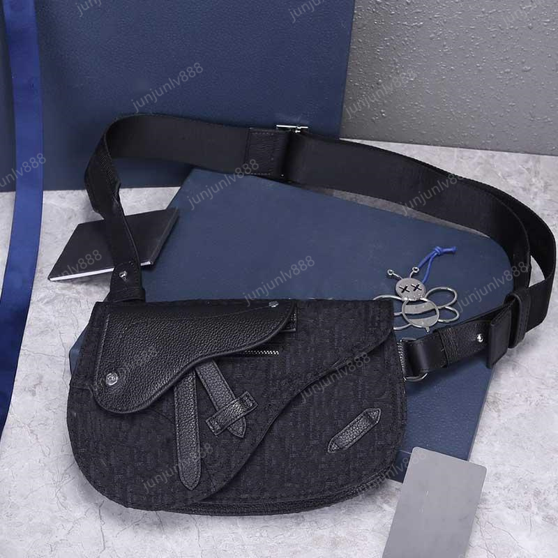 

2021 handbag messenger bag designer casual shoulder bag men's Jacquard women's high-end wallet single shoulder bags, Black leather