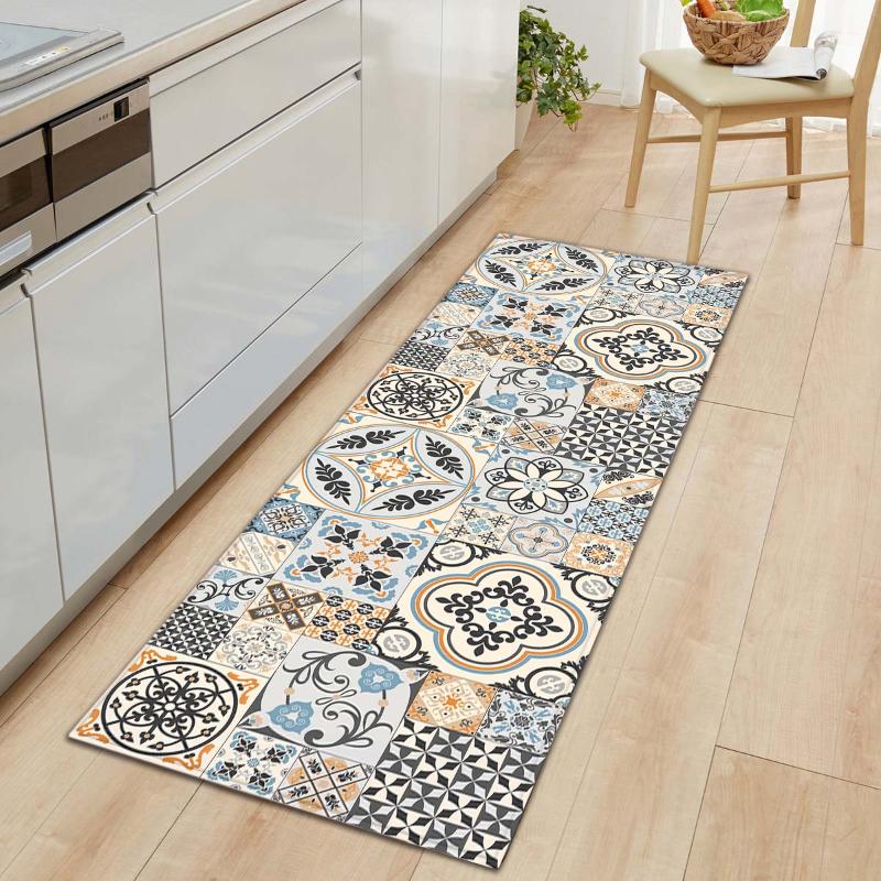 

Carpets Bohemian Kitchen Carpet Doormats Flannel Entrance Door Mats Soft Floor Rugs For Living Room Bedroom Bathroom