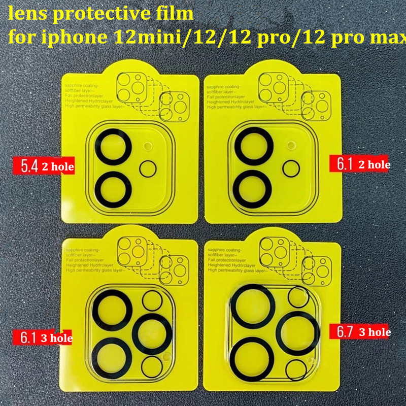 

Transparent Full Cover Camera Back Lens Protector Tempered Glass Film for iphone 12 mini pro max 11 Pro max with retail box
