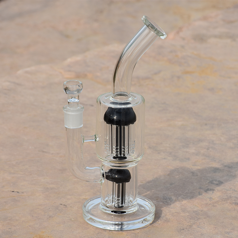 

toro recycler bubbler glass bongs Hookahs diffuse double arm tree perc water pipe dab rig with bowl joint