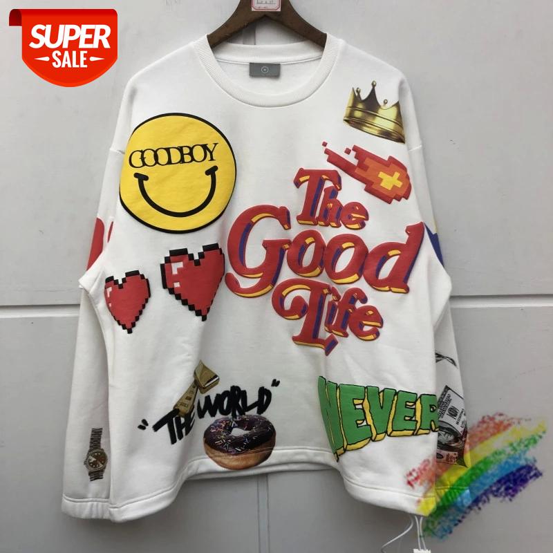 

Foaming Printing GOODBOY XOXOGOODBOY Sweatshirts Men Women 1:1 High-Quality Streetwear Crewneck #7A2l, Black