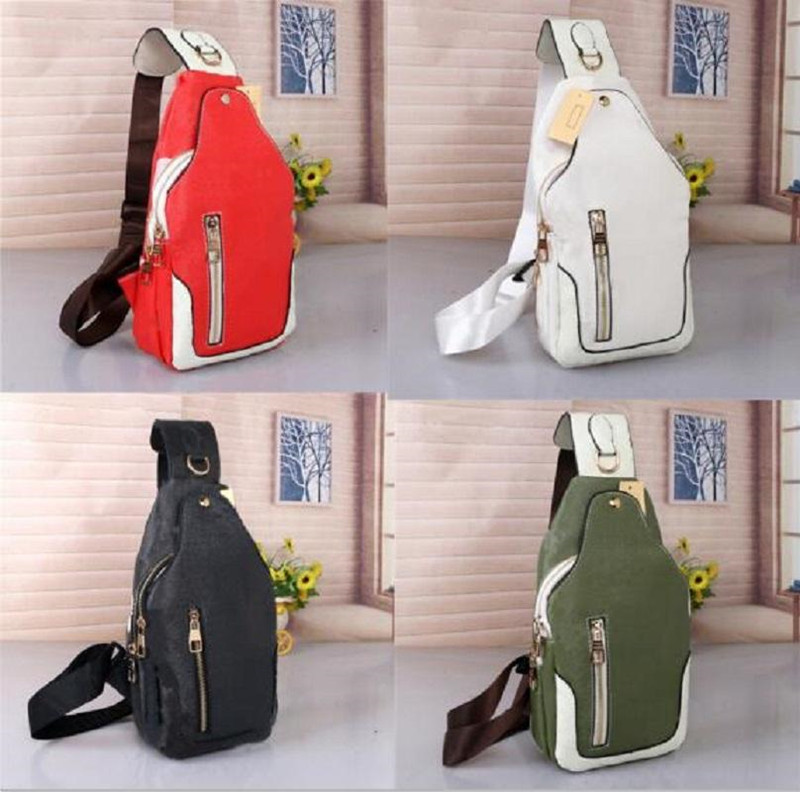 

YQ Luxury Designers Bags Sling Shoulder Men Chest Cross Body Bag Leather Sporty Travel Packs Outdoor handbag Wallet, Red