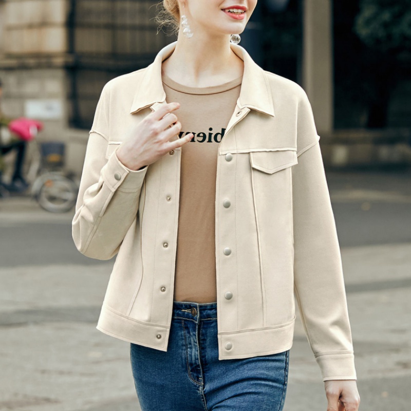 

Jacket 2021 new female fashion fashionable tooling handsome short cashmere casual jacket, Black;brown