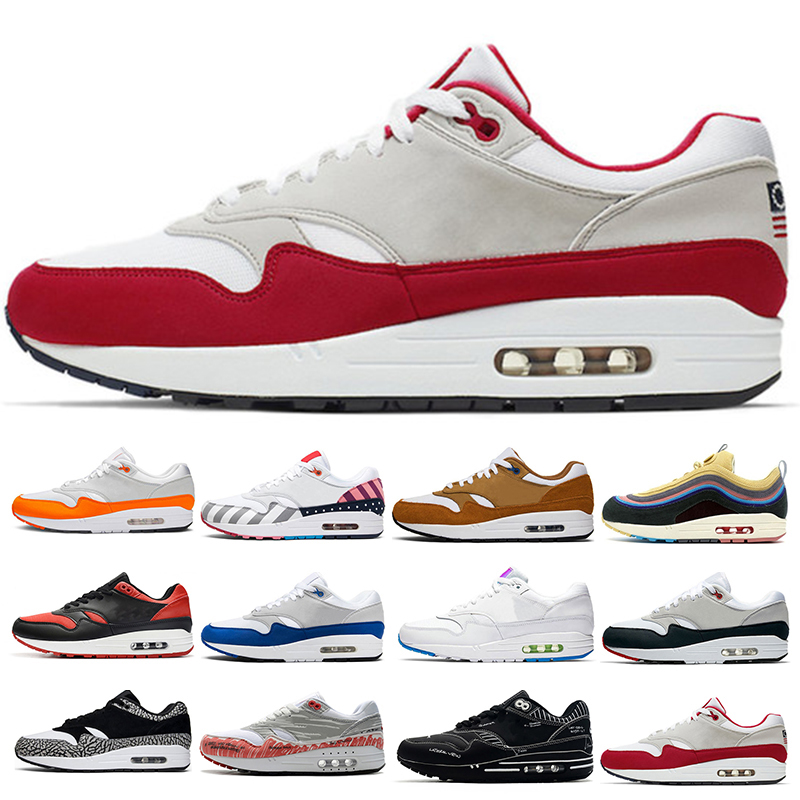 

Wholesale mens women running shoes 87 Atmos Anniversary 1 Piet Parra Premium lunar DELUXE WATERMELON sneaker top quality, Color 3