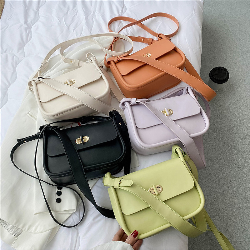 

Crossbody Bags Simple Small PU Leather 2021 Fashion Summer Travel Solid Color Shoulder Handbags and Purses, Black