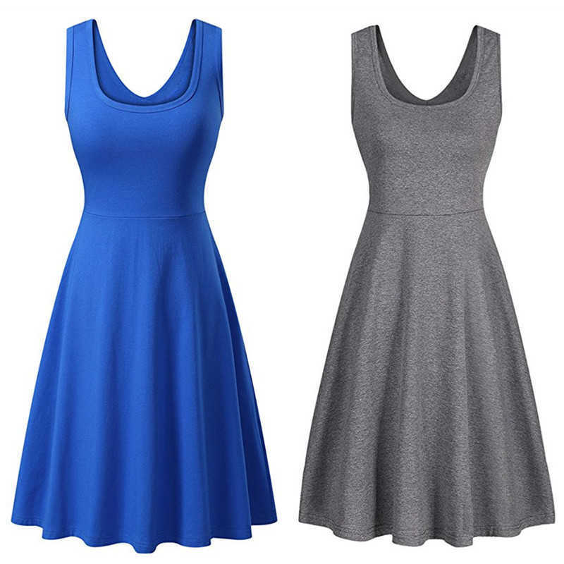 

Vintage Summer Women Dresses Dress Casual Loose O-Neck Sleeveless Harujuku Maxi Dress Vestido Feminino W9197 210526, White