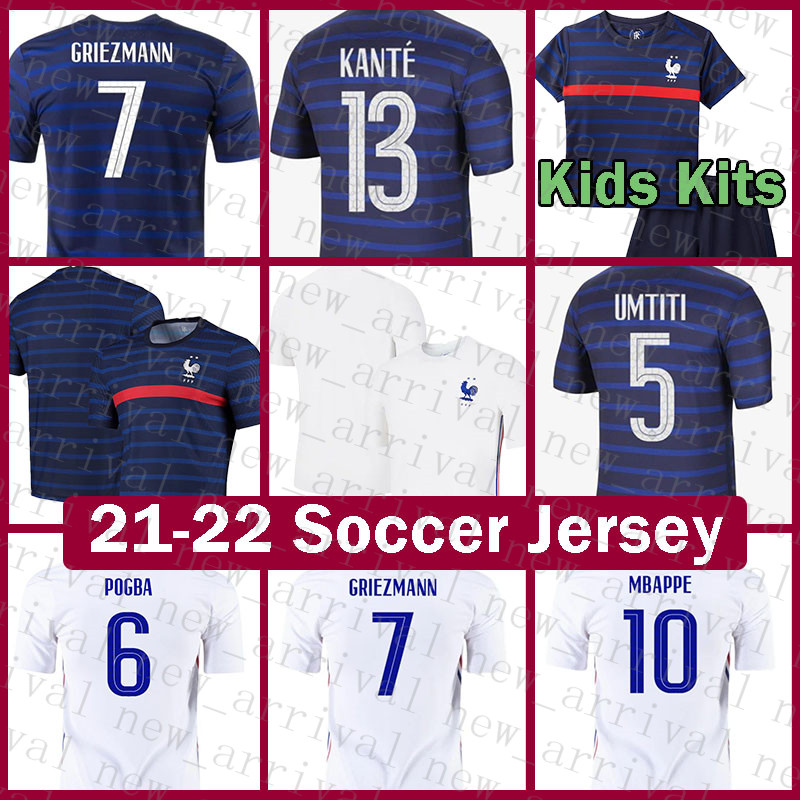 

21 22 Soccer Jersey France POGBA GRIEZMANN GIROUD Kids Kits MBAPPE KANTE DEMBELE ZOUMA BENZEMA VARANE LENGLE PAVARD LEMAR DIGNE HERNANDEZ KI, Black;yellow