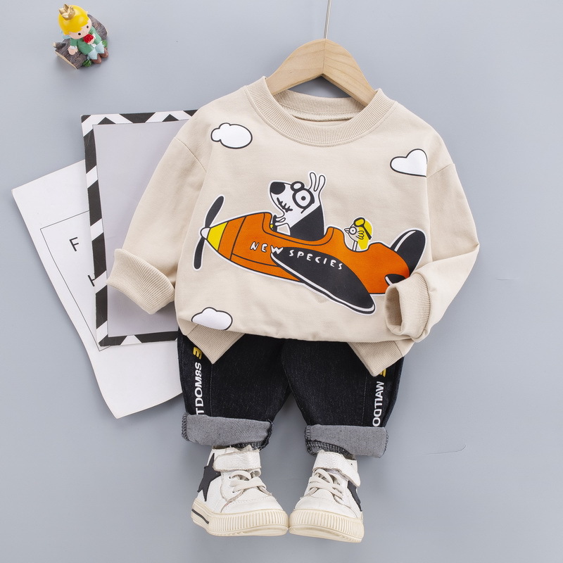 

Toddler Baby Boys Clothes T Shirt+Pants Kids Sportswear Clothes Childrens clothing autumn Sport Suit, White