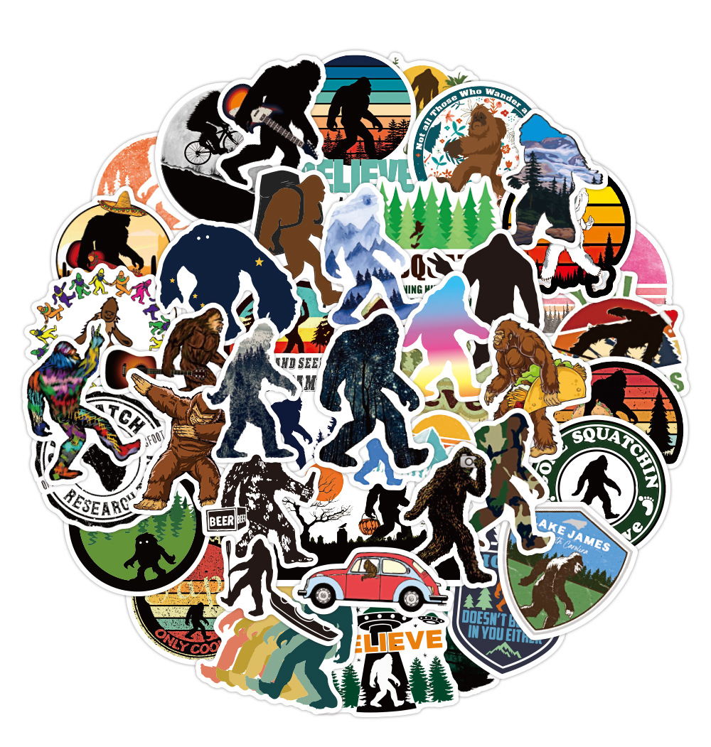 

50Pcs Mysterious Primitive Stickers Pack Non-random Car Bike Luggage Sticker Laptop Skateboard Motor Water Bottle Decal Kids Gifts, Multi-color