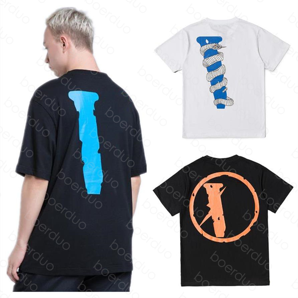 

mens t shirt hip-hop big Orange purple Big V printing short sleeve Mens Stylist T Shirt Friends Size S-XL A variety of styles and colors, White;black