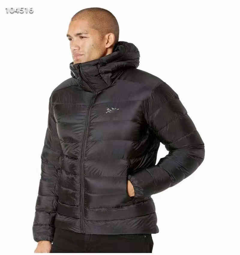 

Hot selling Arc 1:1 Outdoor Men' Cold Proof Thickened Warm Teryx Down Jacket Straight Winter Windproof Coat 104516, Black
