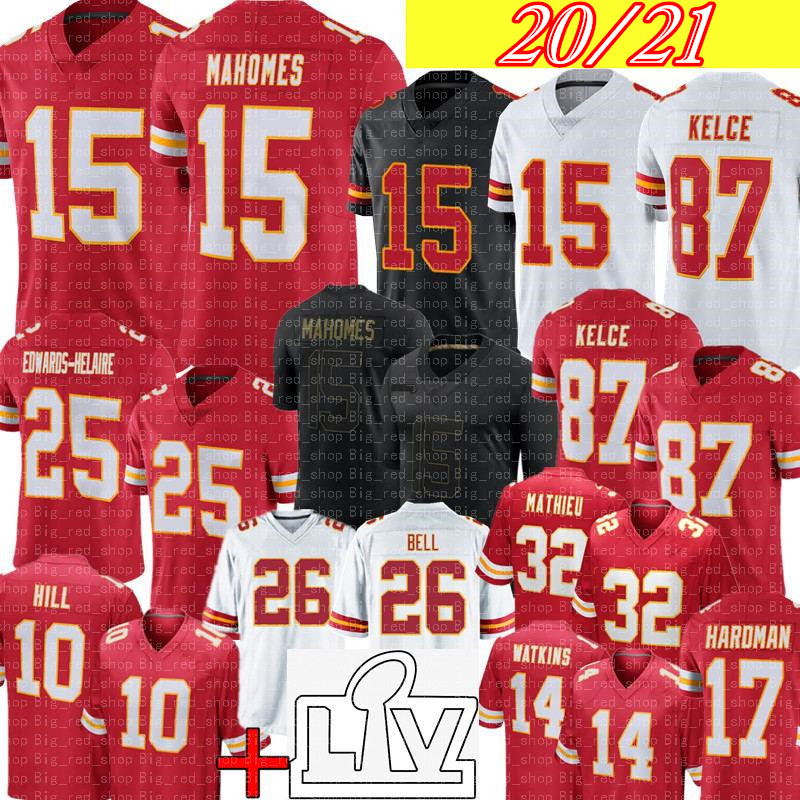 

#15 Patrick Mahomes Jersey Clyde Edwards-Helaire Travis Kelce Jerseys Tyreek Hill Tyrann Mathieu Le'Veon Bell Mecole Hardman Sammy Watkins, Mens new {qiuzhang}