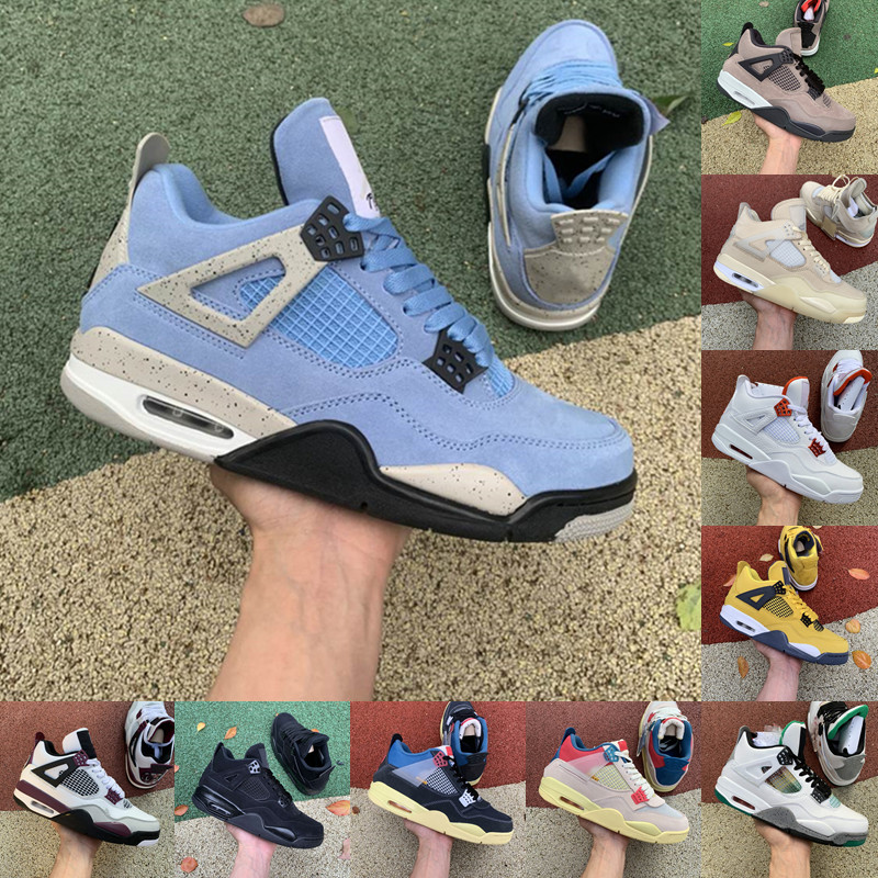 

Travis 4 men women basketball shoes 4s University Blue Fire Red White Sail Union Guava Ice mens sneakers Black Cat Cactus Jack Tattoo Cool, Green glow