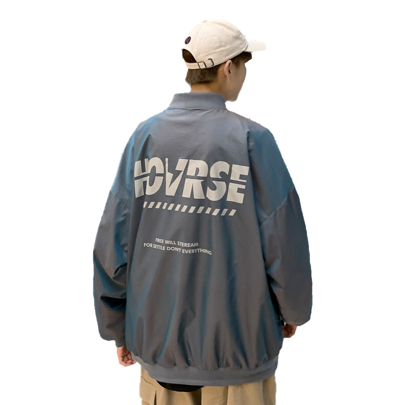 

2021 New Fashion Baseball Autumn Man Oversize Reflective Coat 5xl Motorcycle Jacket for Men Men's Clothing Streetwear 4yyx, Gules