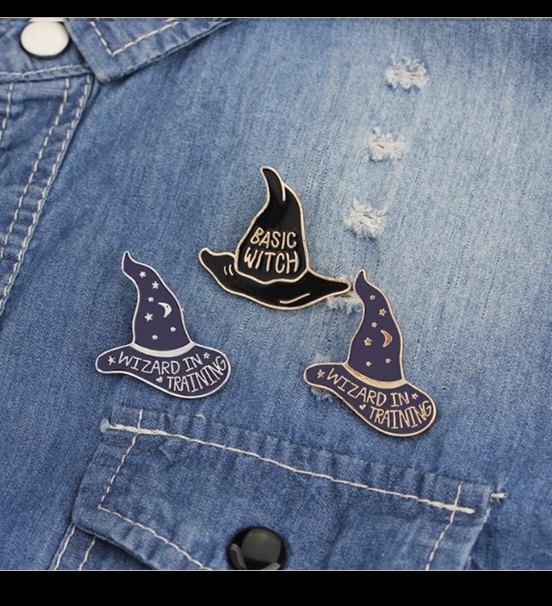 

Movie Series Magician Magic Hat Shirt Bag Fashion Personality Mens Brooch Accessories