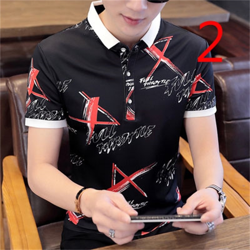 

2021 New Tide Brand Lapel Korean Version of the Self-cultivation Trend Shirt Cit2