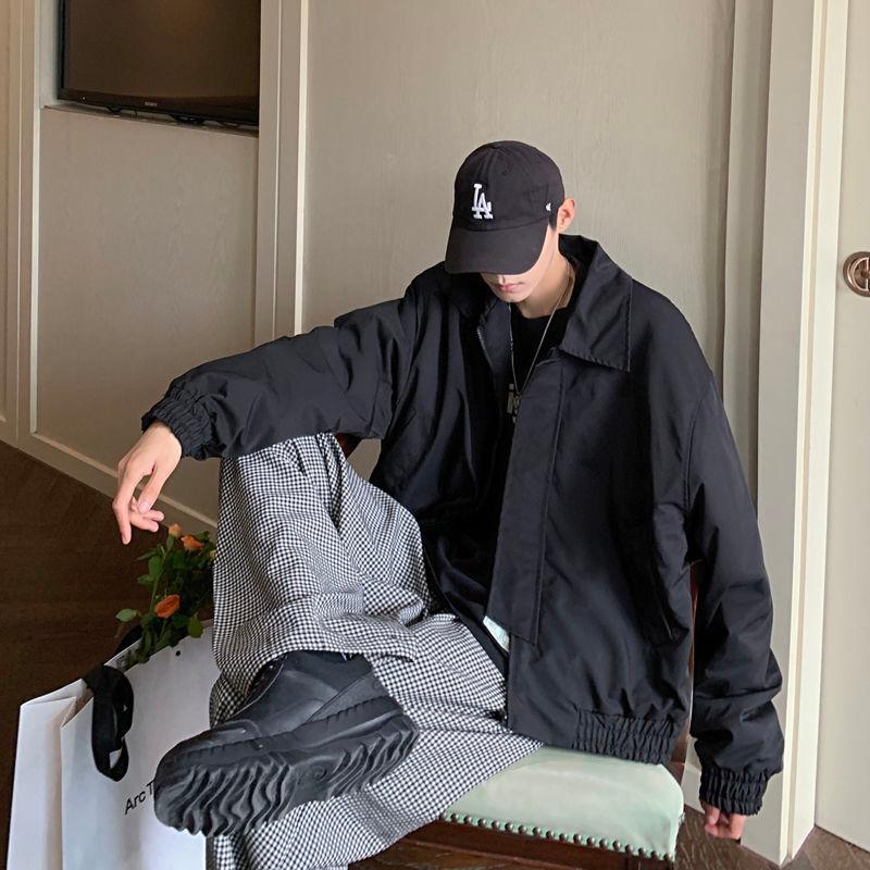 

Men's Jackets PR Winter Black Warm Short Jacket Men Korean Streetwear Lapel Casual Coat Male Parkas Fashion Cardigan Cotton Clothes, Black;brown
