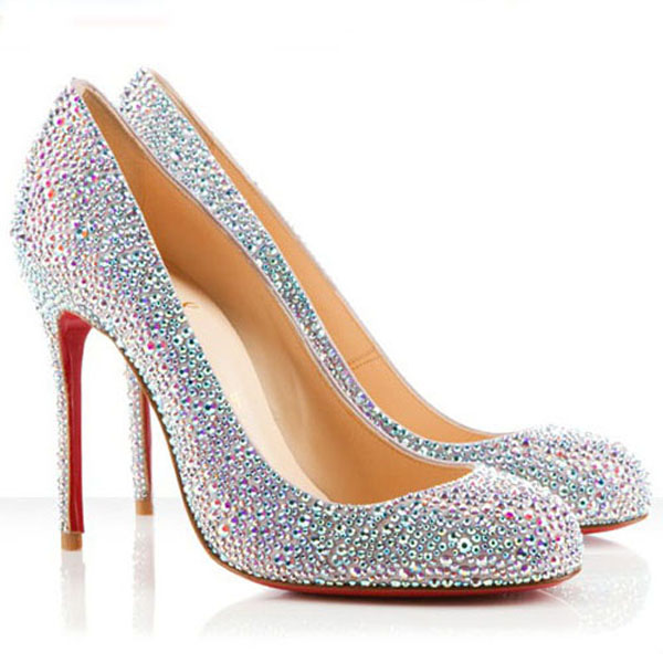 

Different Style Women Wedding Dress Heels,Bring Rhinestone Strass Pumps Red Bottom High Heels Red Soles Pumps,brand designs