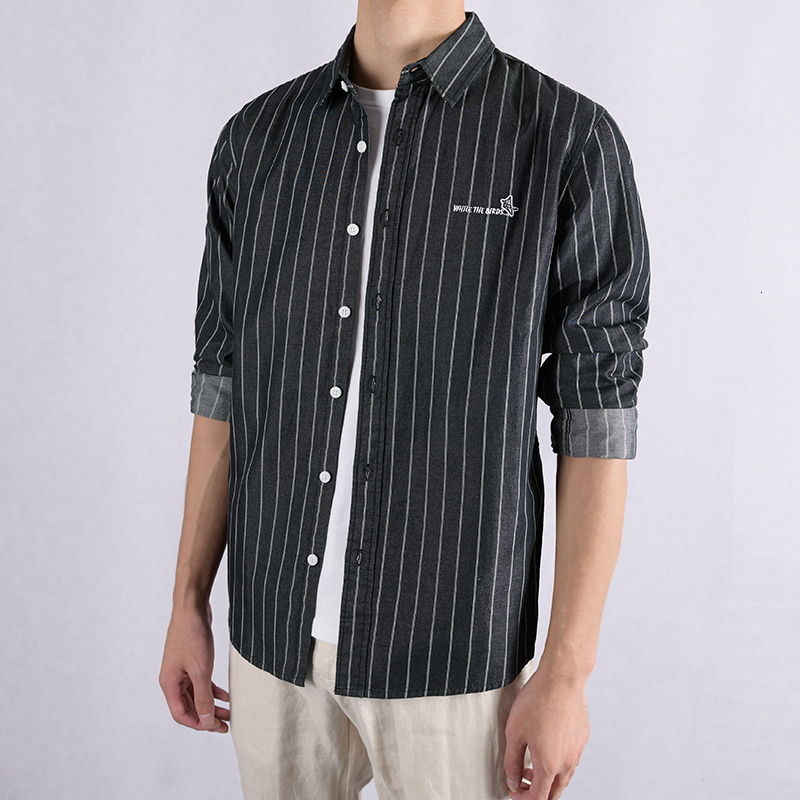 

2021 New Listrada Vero e Primavera Moda Masculina Marca Camisas Casuais Para Homens Camisa De Manga Longa Confortvel Dos N99x, Blue