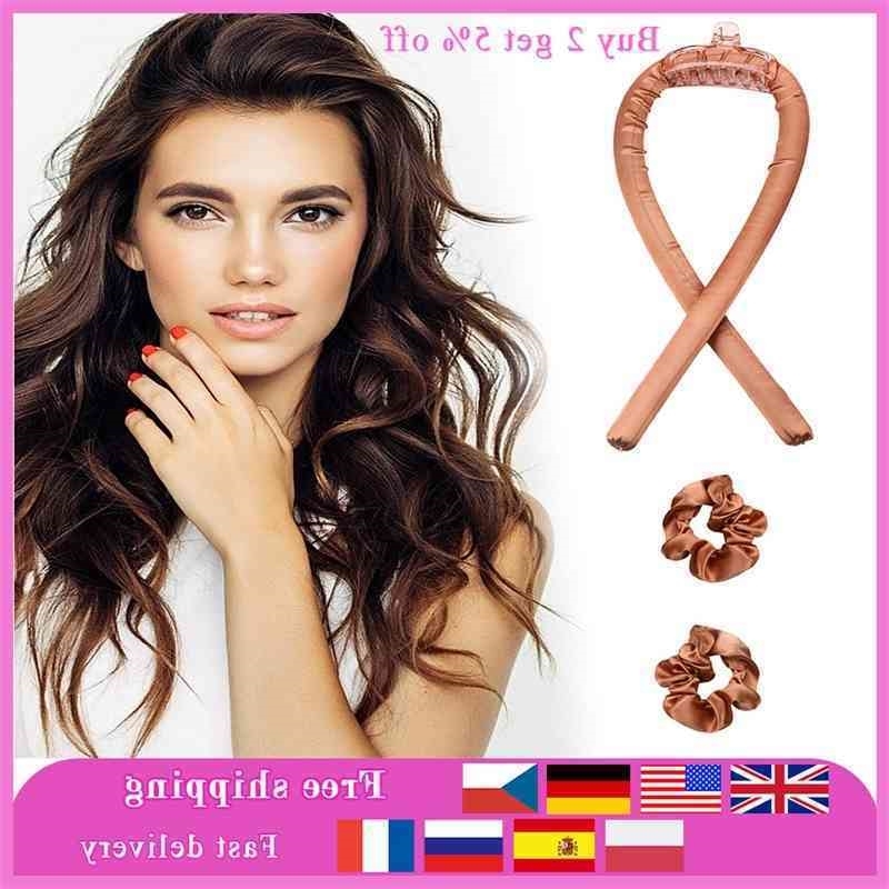 

No Rod Women's Heatless Heat Curls Ribbon Rollers Curling Iron Headband Hair Curler Styling Tools