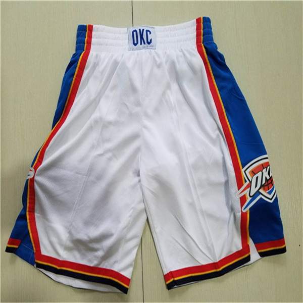 

Oklahoma City Thunder MEN Hardwood 2019-20 Swingman White Shorts, Black