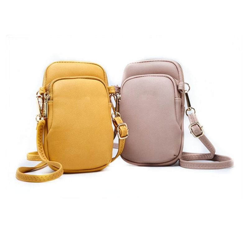 

Women's Josie Stylish Lightweight Triple Compartment Cellphone Crossbody Solid Color Wallet Bag Protable Bag 2021 Hot Selling, Red;black