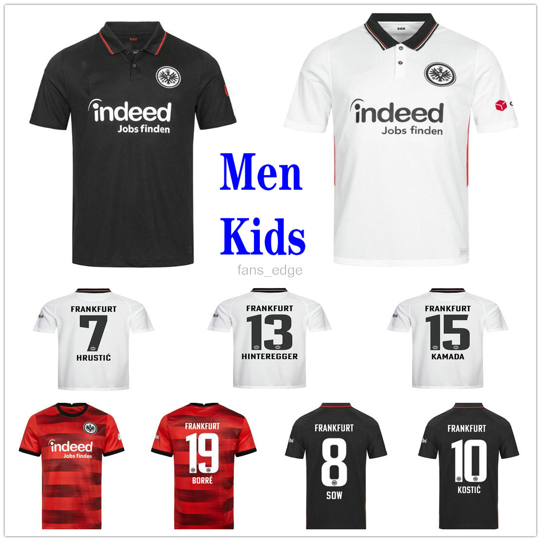 

2021 2022 Eintracht Frankfurt Soccer Jerseys KOSTIC JOVIC KAMADA FERNANDES DE GUZMAN SILVA PACIENCIA CHANDLER Custom 21 22 Men Kids Kit Football Shirt Uniform, Yellow men size s-xxl