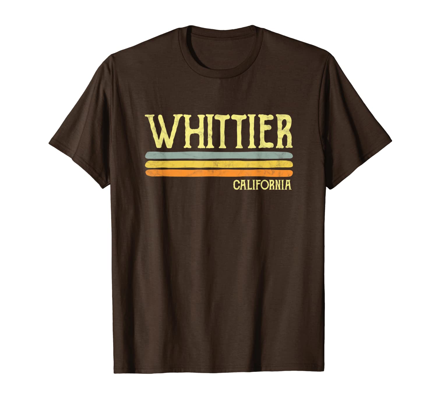 

vintage whittier california ca souvenir gift t-shirt, White;black