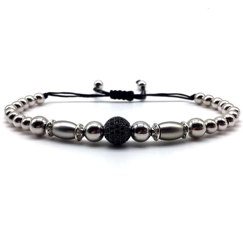 

Charm Bracelets 2021 Vintage Adjustable Beads Bracelet For Men Disco Ball Braided Macrame Fashion Jewelry Gift