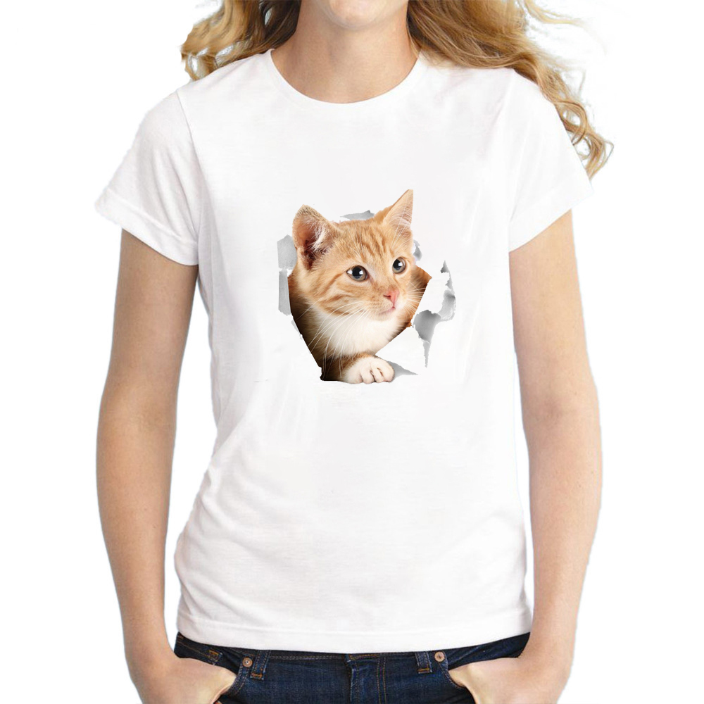 

Animal Collection Cat Element Female tshirts 3D Printed Casual Street Role Playing T-Shirt Fashion Round Collars Short Sleeve T Shirt Neutral Clothing Summer, 09