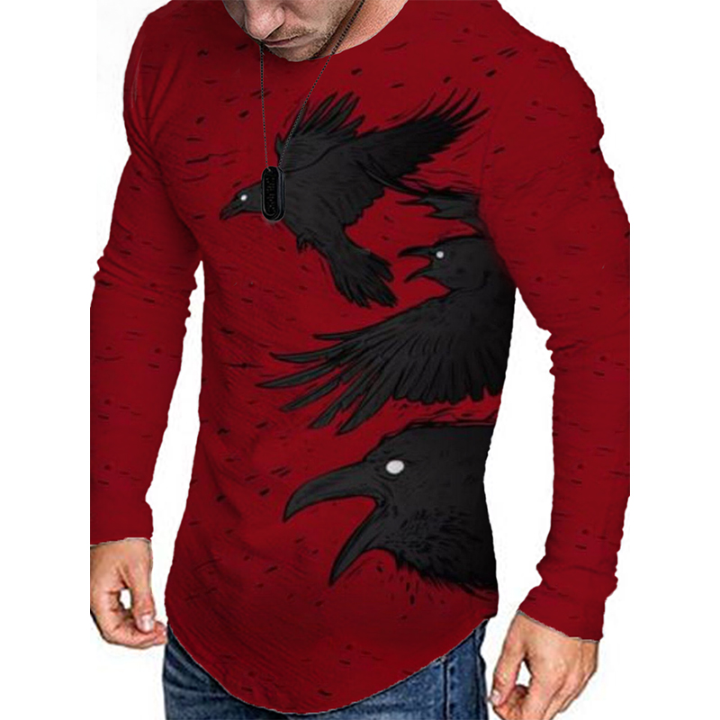 

3D Men's Evil Animal Design Print Long Sleeve Headless Sweater Cute Monster Pattern Clothing, White;black