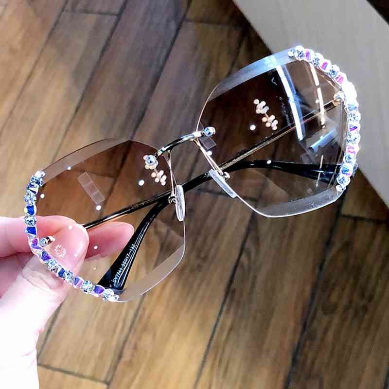

70% Off Online Store Net red ins Sunglasses Women with diamond 9Z63