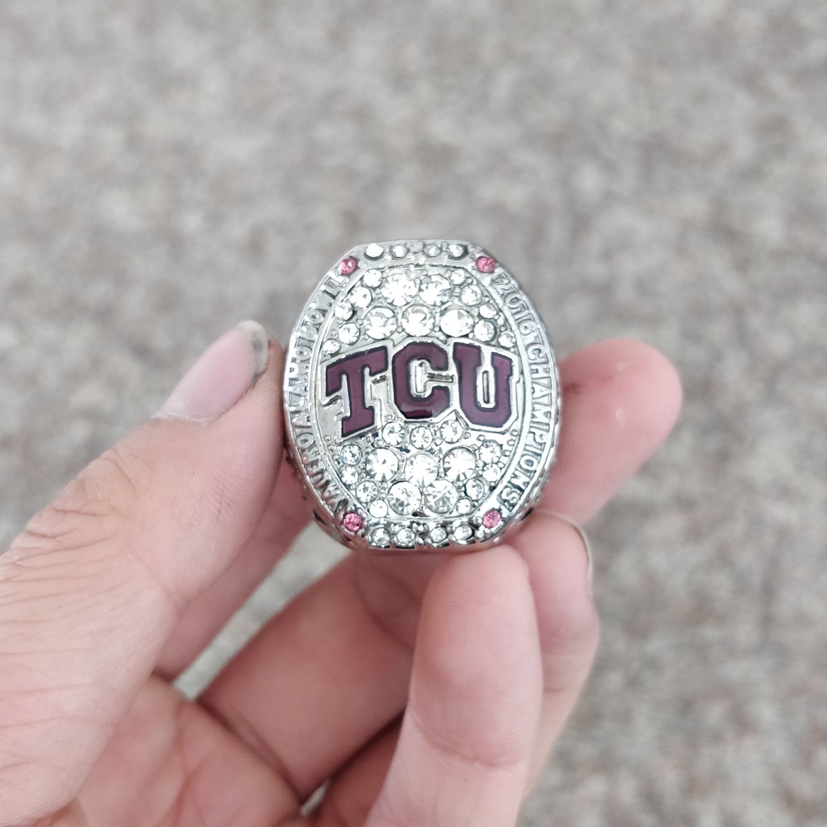 

Wholesale 2016 TCU Horned Frog Alamo Championship Ring fashion leather Bag Parts & Accessories